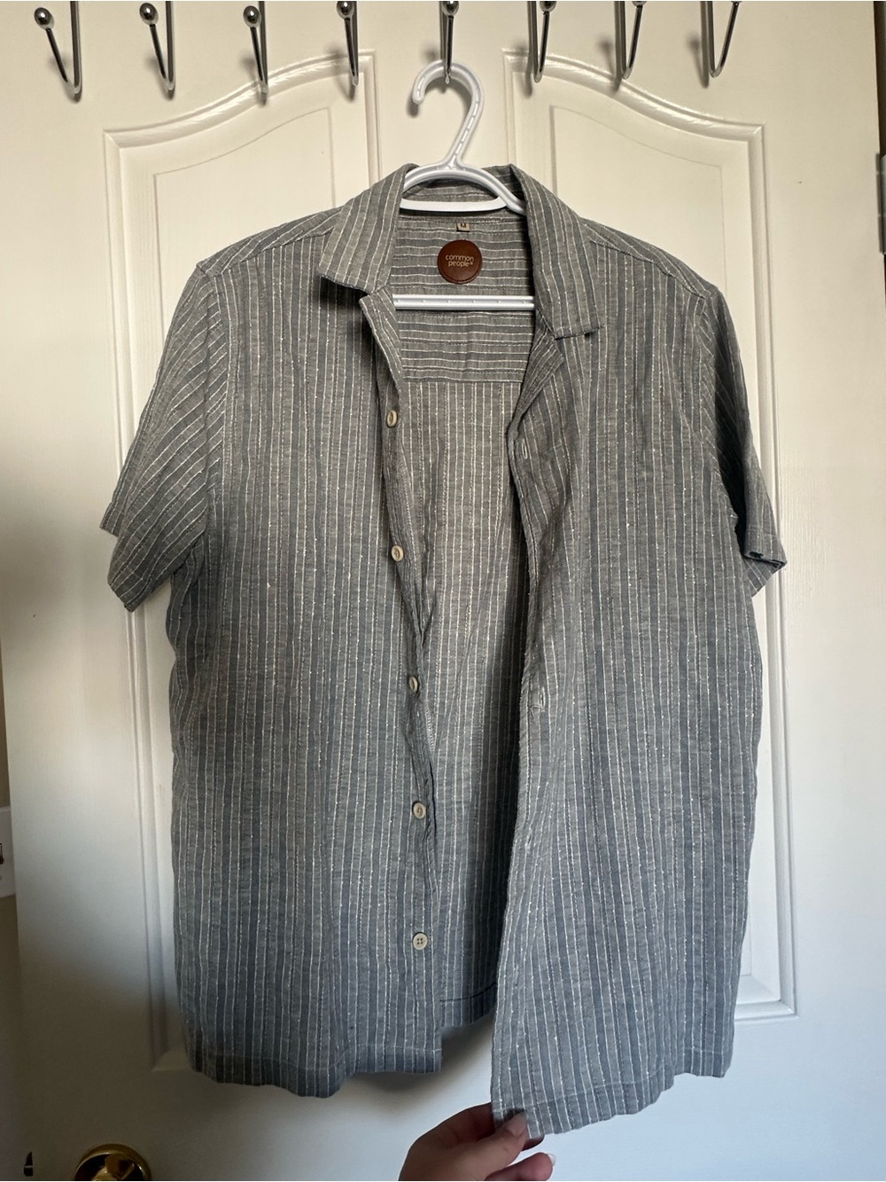 Common People Blue + Gray Striped Short-Sleeve Button-Down Shirt